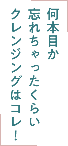 何本目か忘れちゃったくらいクレンジングはコレ！